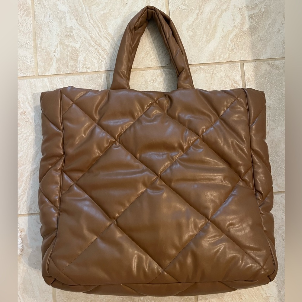 Stand Studio Puffer leather tote